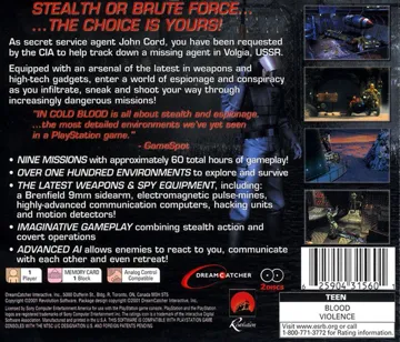 In Cold Blood (US) box cover back